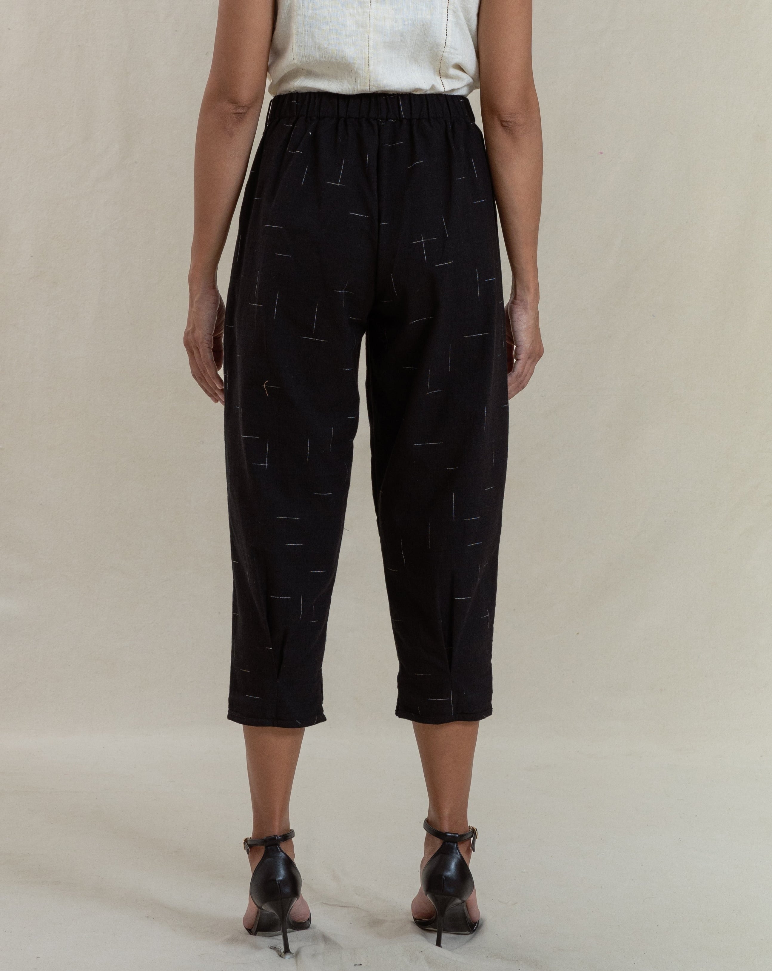 pants, women's pants, pants for traveling, women's fashion, handwoven, handcrafted, naturally dyed, slow fashion