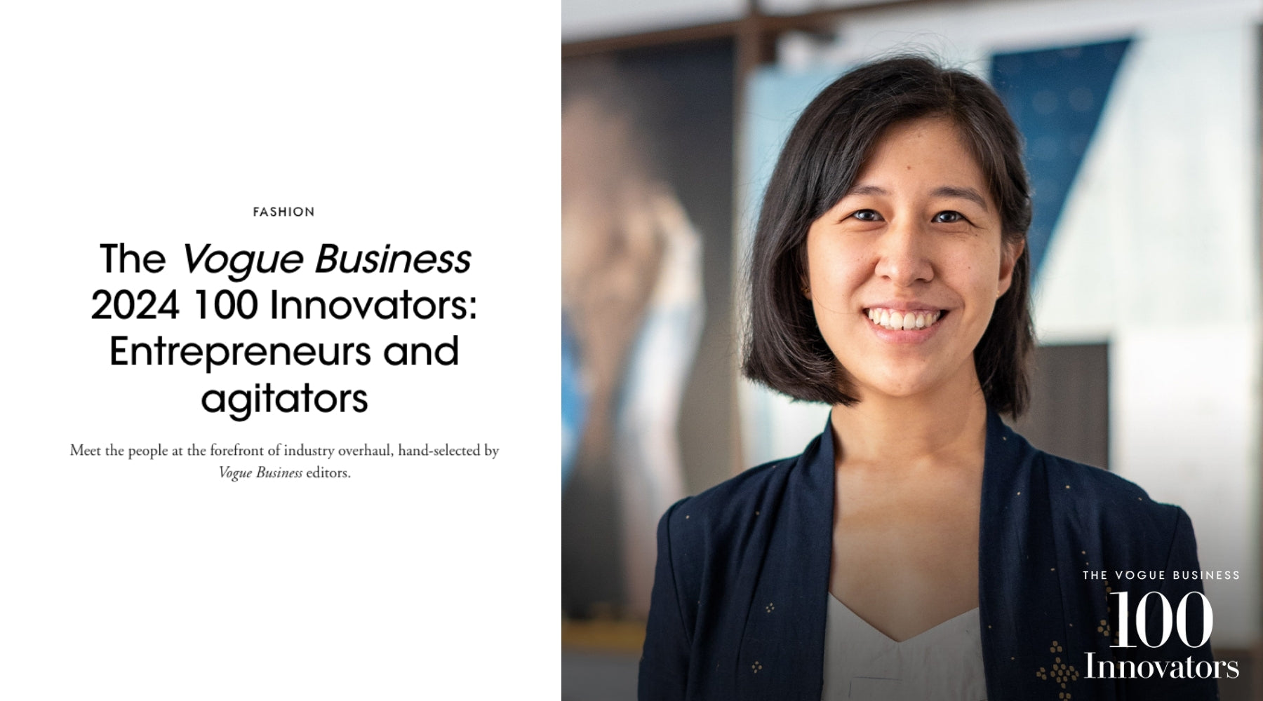 SukkhaCitta Featured on The Vogue Business 100 Innovators: Class of 2024