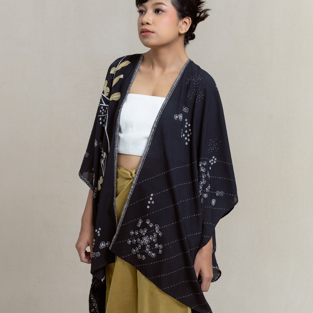 throw, kimono outer, outerwear, women's fashion, naturally dyed, slow fashion, fashion