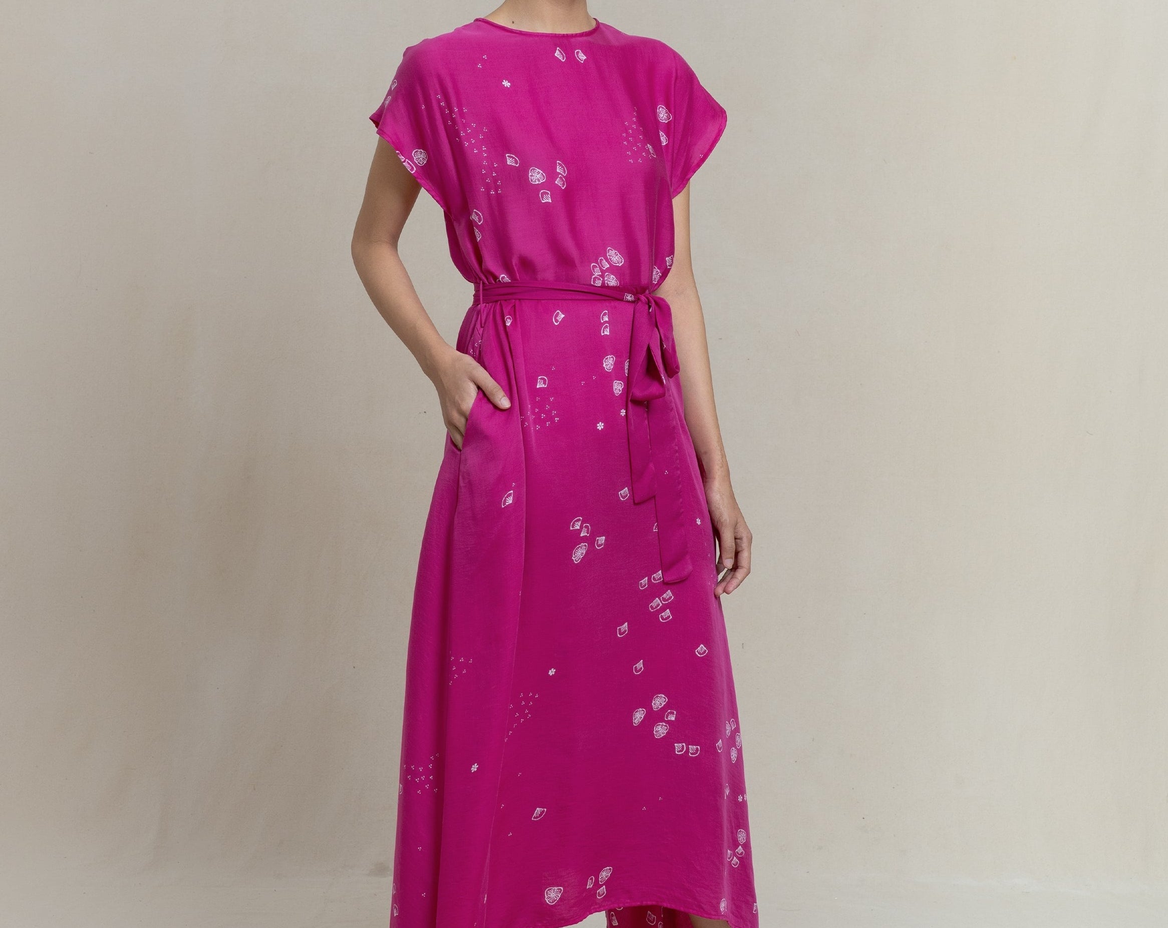 batik dress, pink dress, pretty in pink, women dress