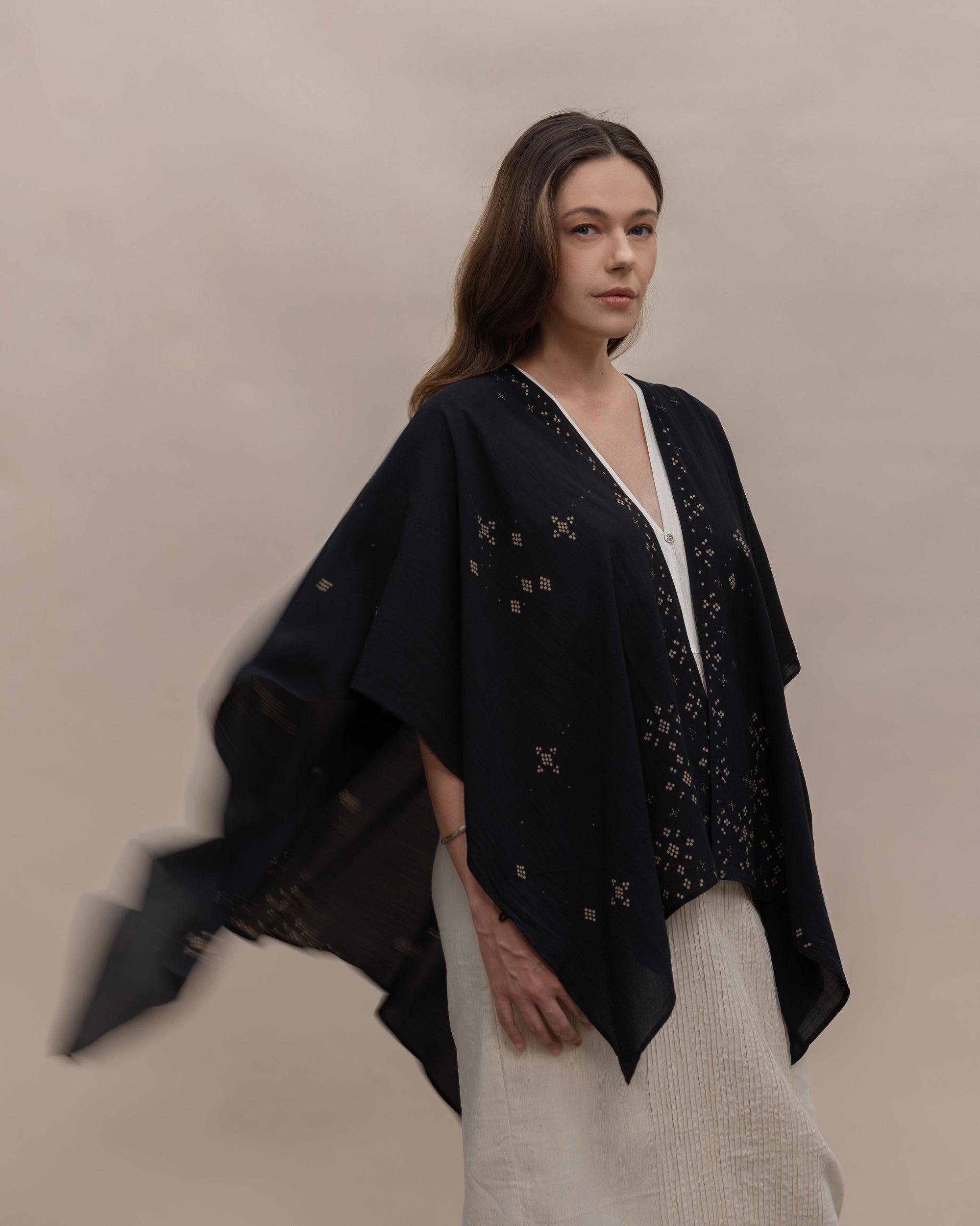 SukkhaCitta Angkasa Throw Indigo Batik